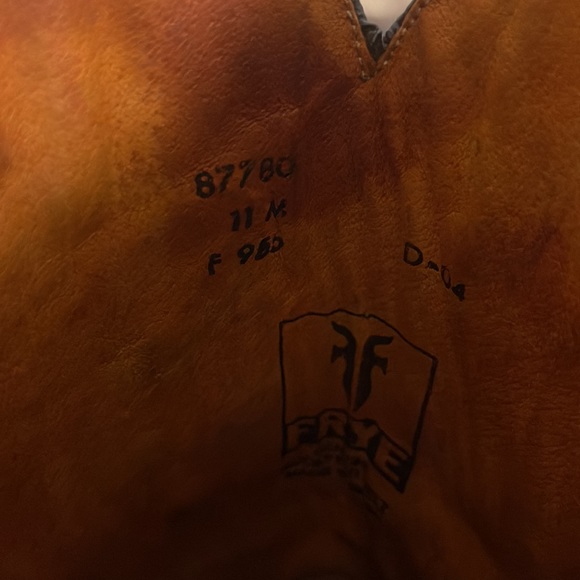 FRYE vintage brown biker boots with stud detail mens size11 soles need replacing - Picture 8 of 9